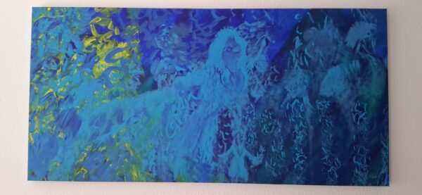 El caballero se descubre 141x69 (Acrílico sobre lienzo)